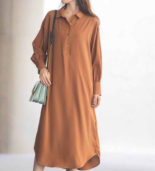 RANAN（ラナン）の「ボリューム袖シャツワンピース（シャツワンピース）」｜詳細画像