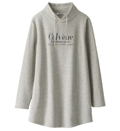 BELLUNA（ベルーナ）の「衿デザイン裏起毛ロゴチュニック（チュニック）」