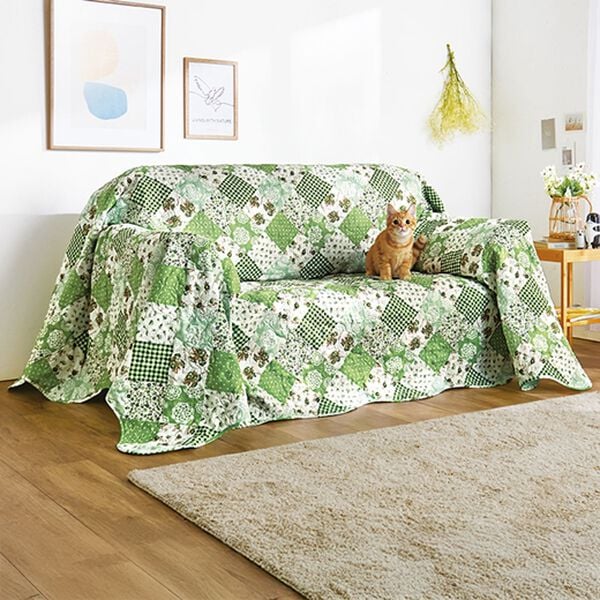 「華やかなパッチワーク調マルチカバー（ソファーカバー）」｜詳細画像