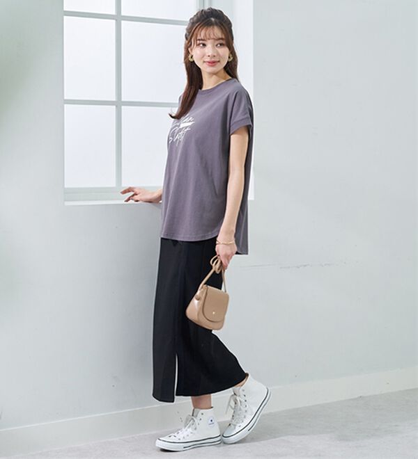 BELLUNA（ベルーナ）の「ひんやリッチコットン大人のゆったりドルマンＴシャツ（カットソー）」｜詳細画像