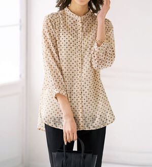 BELLUNA（ベルーナ）の「ジャカード素材花柄プリントチュニック（チュニック）」｜詳細画像