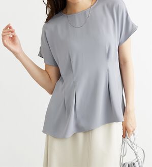 BELLUNA（ベルーナ）の「〈オフィス対応〉タックデザインブラウス（ブラウス）」｜詳細画像