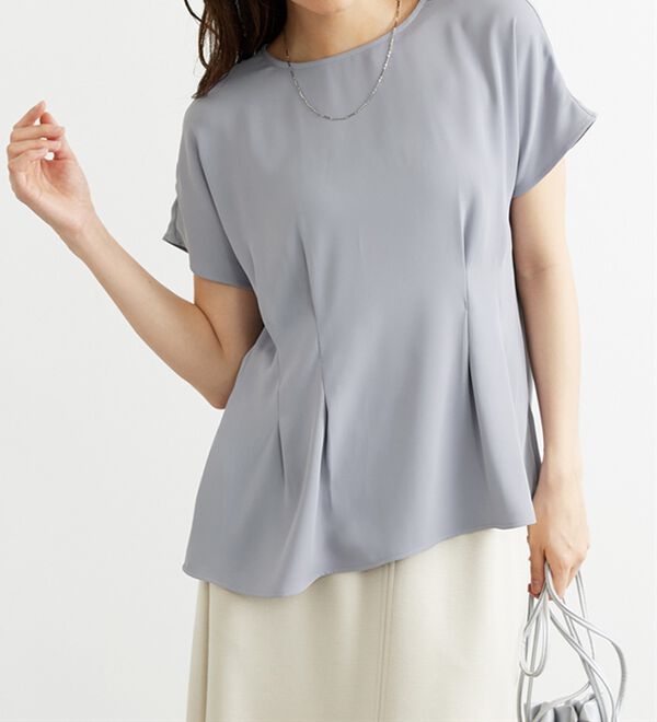 BELLUNA（ベルーナ）の「〈オフィス対応〉タックデザインブラウス（ブラウス）」｜詳細画像