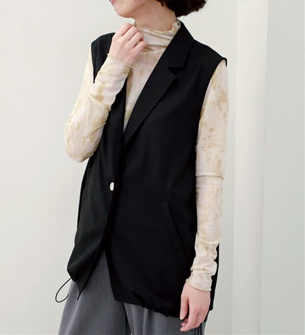 BELLUNA（ベルーナ）の「ドロスト使いテーラードジレ（ベスト）」｜詳細画像