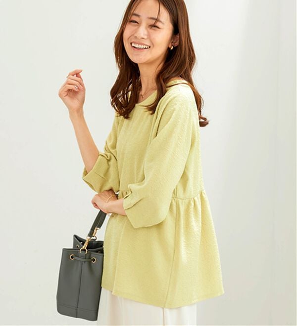 BELLUNA（ベルーナ）の「ジャカード素材ペプラムチュニック（チュニック）」｜詳細画像