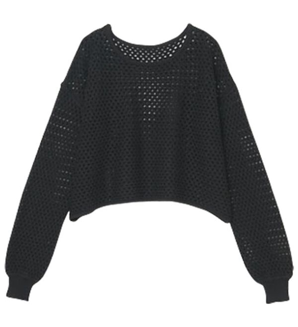 RANAN（ラナン）の「綿１００％メッシュ編ニットプルオーバー（ニット・セーター）」｜詳細画像