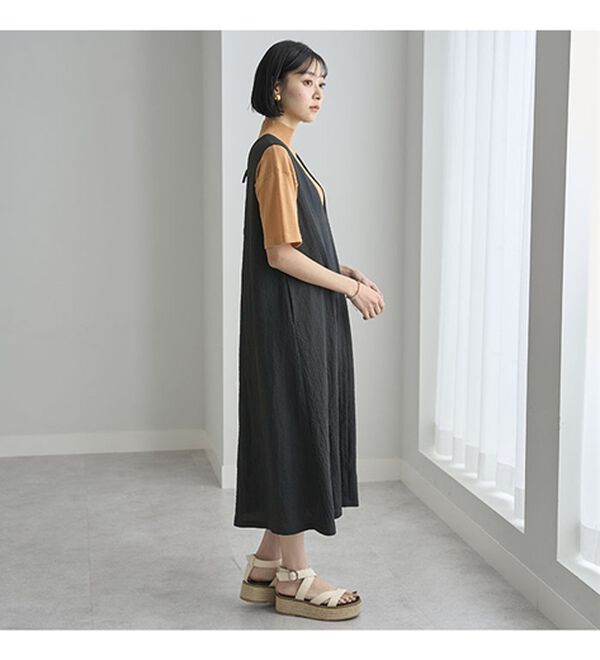 BELLUNA（ベルーナ）の「サラっと素材バックリボンワンピース（その他ワンピース）」｜詳細画像
