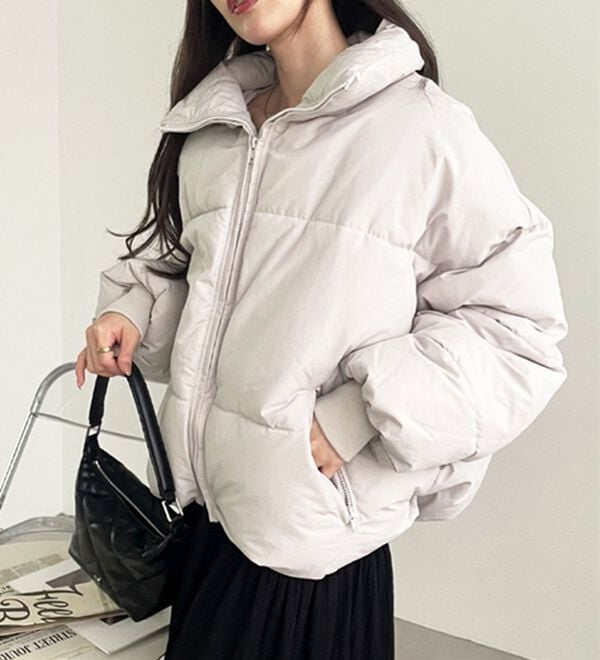 GeeRA（ジーラ）の「スタンドカラーフェイクダウンジャケット（ダウンコート・ジャケット・ベスト）」｜詳細画像