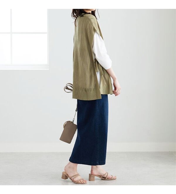 BELLUNA（ベルーナ）の「サイドリボン使いニットベストアンサンブル（アンサンブル）」｜詳細画像