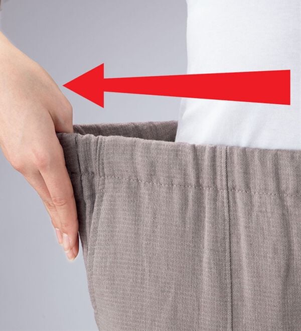 ルフラン（ルフラン）の「日本製肌にさらり綿混ラク楽パンツ（フルレングスパンツ）」｜詳細画像