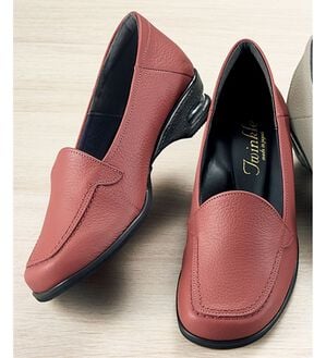 ルフラン（ルフラン）の「５Ｅ牛革エアヒールローファー（ローファー）」｜ローズ