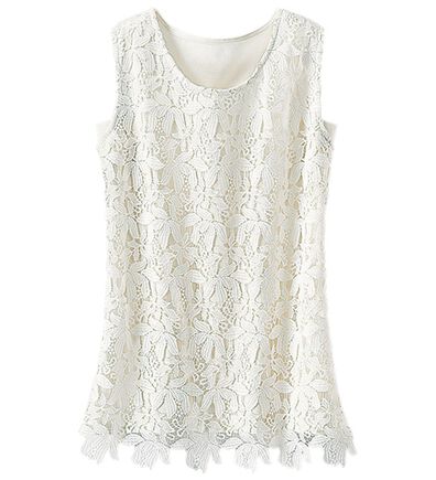 BELLUNA（ベルーナ）の「こっそり汗対策！抗菌防臭レース使いタンクトップ（タンクトップ・キャミソール）」