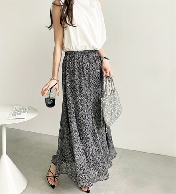 GeeRA（ジーラ）の「切替フレアーロングスカート（ロングスカート）」｜詳細画像