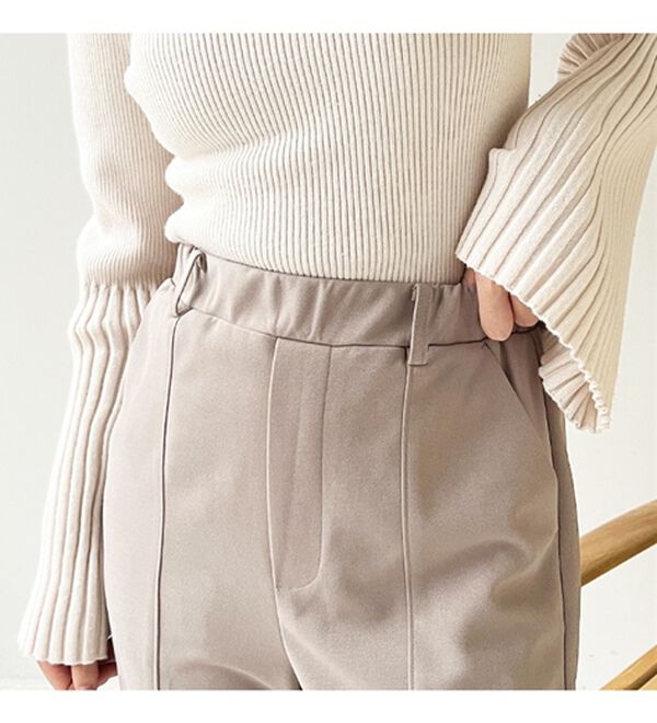 GeeRA（ジーラ）の「楽ちん！ストレッチスリットスラックスパンツ（フルレングスパンツ）」｜詳細画像