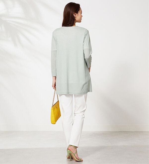 BELLUNA（ベルーナ）の「上品レース花柄プリントカーディガンアンサンブル（アンサンブル）」｜詳細画像