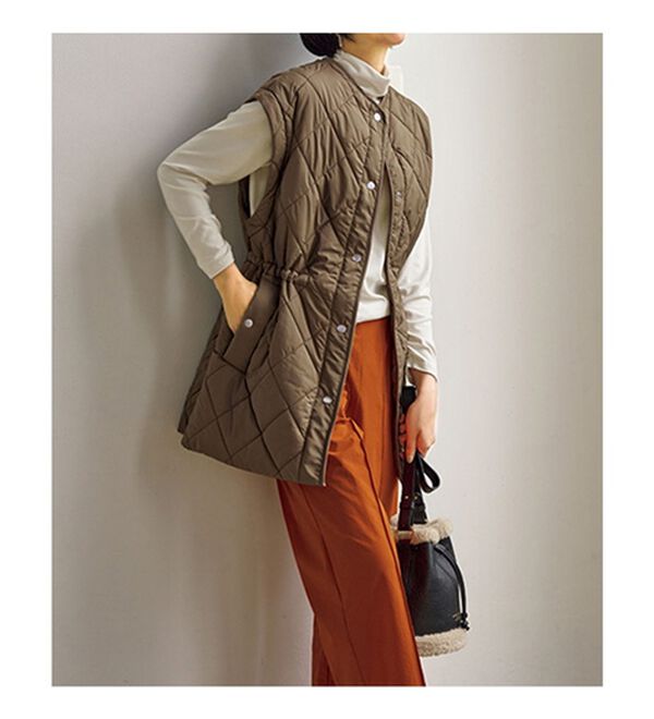 VINNO（ヴィノ）の「２ＷＡＹ袖付キルティングジレコート（中わたコート・ベスト）」｜詳細画像