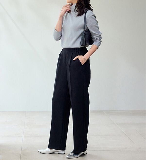 BELLUNA（ベルーナ）の「【選べる衿】肌に優しい綿１００％暖か発熱素材プルオーバー＜ベルホット　コットン＞（カットソー）」｜詳細画像