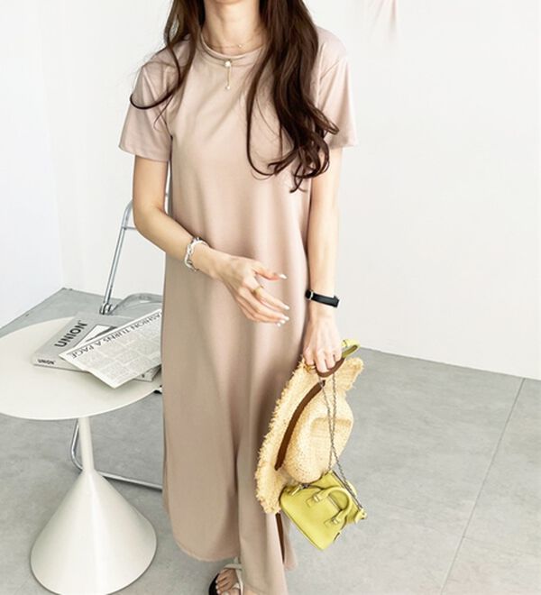 GeeRA（ジーラ）の「【接触冷感】フレアーシルエットロングワンピース（ロングワンピース）」｜詳細画像