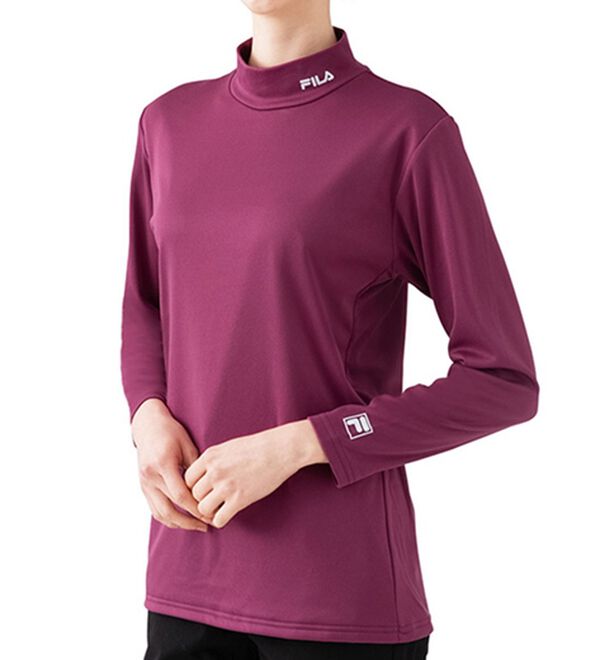 LAVIENNE（ラヴィエンヌ）の「＜ＦＩＬＡ＞防風アクティブハイネック（肌着・インナーウェア）」｜ワイン