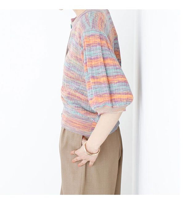 GeeRA（ジーラ）の「前後２ＷＡＹグラデーションニットカーデ（ニットカーディガン）」｜詳細画像