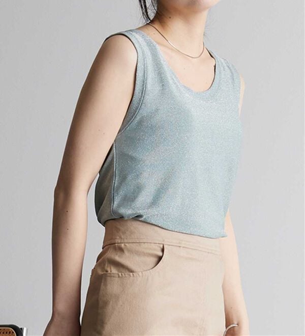 RANAN（ラナン）の「ひんやり！ラメタンクトップ（タンクトップ・キャミソール）」｜詳細画像