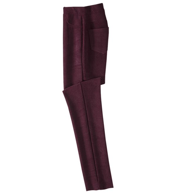 BELLUNA（ベルーナ）の「裏フリーススリムパンツ（フルレングスパンツ）」｜ワイン