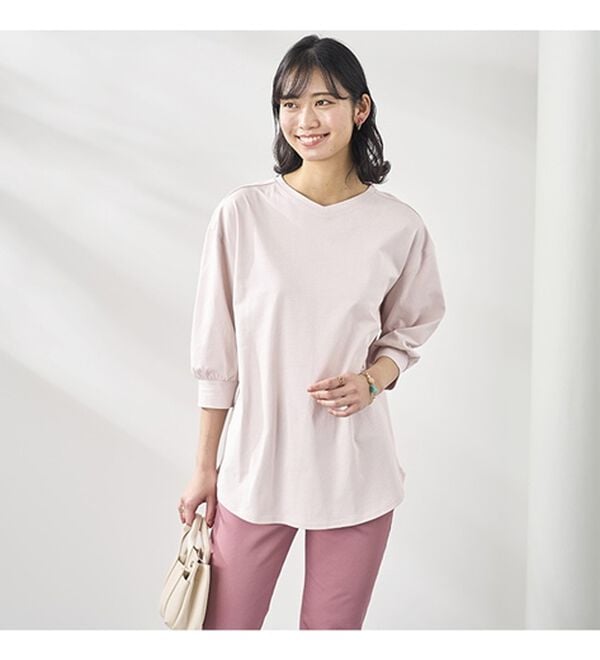 BELLUNA（ベルーナ）の「ひんやり！綿１００％キシリトールプリントチュニック（チュニック）」｜詳細画像