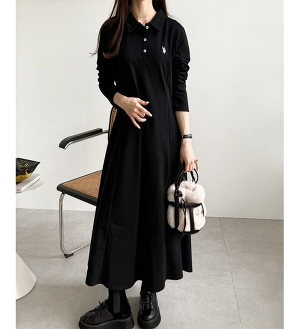 GeeRA（ジーラ）の「【U.S. POLO ASSN.】ポロ衿カットソーワンピース（その他ワンピース）」｜詳細画像