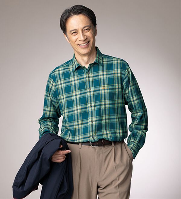 「＜ゴールデンベア＞ビエラチェックネルシャツ（メンズシャツ）」｜詳細画像