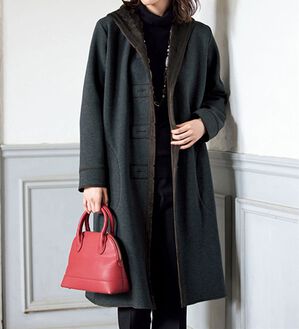 ルフラン（ルフラン）の「Ｃａｒｕｐｏｋａ　さっとお出かけ柔らかコート（ロングコート）」｜詳細画像