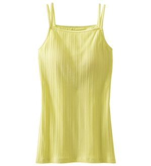 LAVIENNE（ラヴィエンヌ）の「サマ見え！綿混カップ付ランダムリブインナー（肌着・インナーウェア）」｜イエローグリーン
