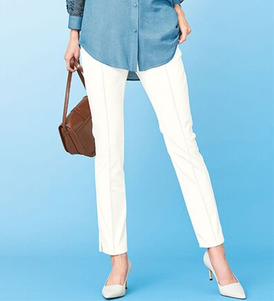 VINNO（ヴィノ）の「＜日本製＞クレンゼ（Ｒ）使用・ピンタックテーパードパンツ（テーパードパンツ）」