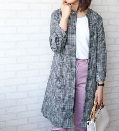 BELLUNA（ベルーナ）の「配色刺しゅう使いシャツチュニック（チュニック）」