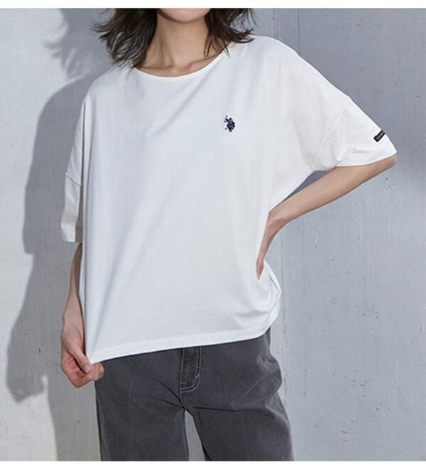 RANAN（ラナン）の「綿１００％ワンポイントTシャツ＜Ｕ.Ｓ.　ＰＯＬＯ ＡＳＳＮ.＞（Tシャツ）」｜詳細画像