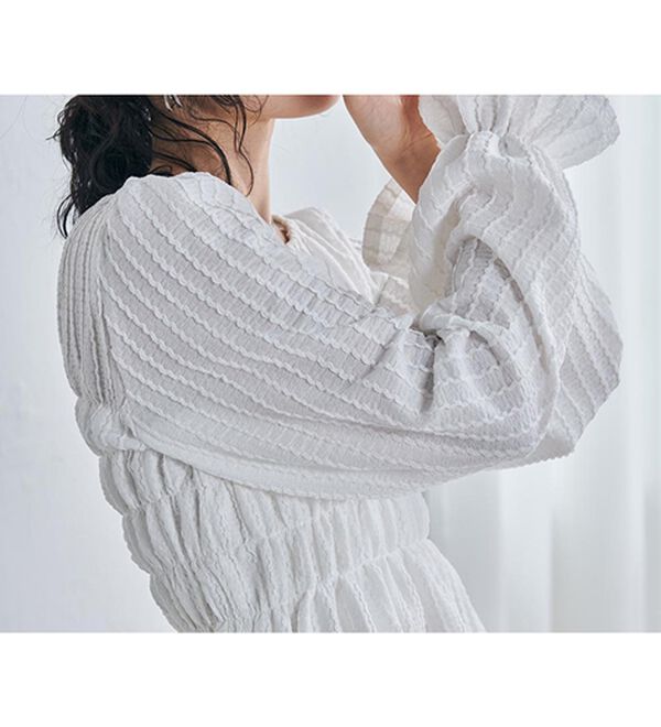 RANAN（ラナン）の「シャーリングカットブラウス（カットソー）」｜詳細画像