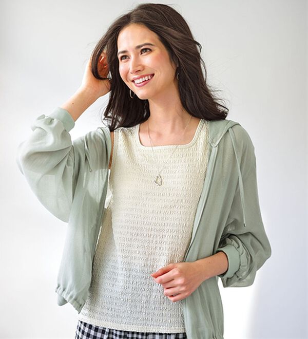 BELLUNA（ベルーナ）の「ジャカード素材カップ付タンクトップ（タンクトップ・キャミソール）」｜詳細画像