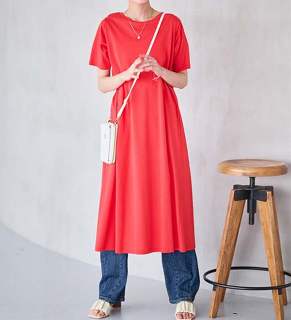 RANAN（ラナン）の「＜ＢＣ＞綿１００％ひんやりポケット付マキシワンピース（その他ワンピース）」｜詳細画像