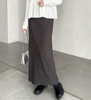 GeeRA（ジーラ）の「セルフカット美脚魅せタイトスカート（ロングスカート）」｜チャコール