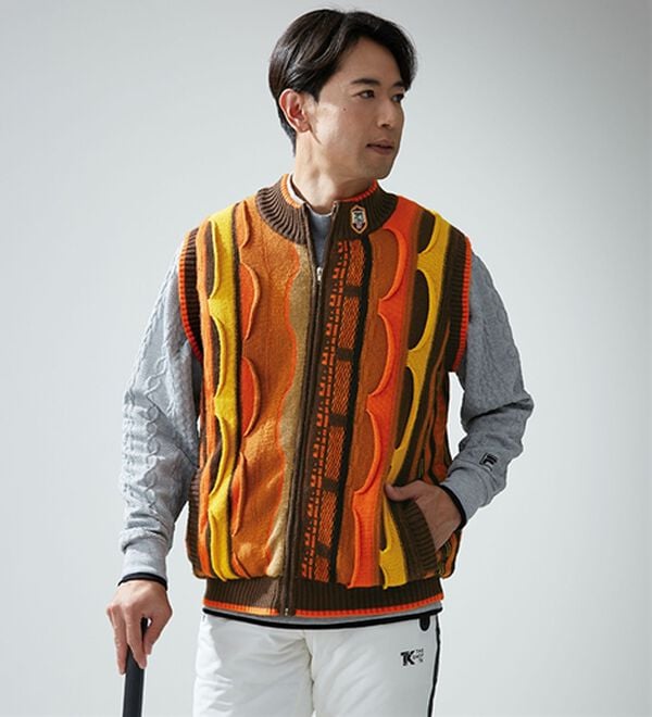 「＜フィッチェ　ゴルフ＞フルジップ中わたベスト（メンズベスト）」｜詳細画像