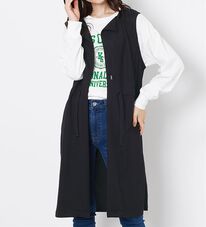 BELLUNA（ベルーナ）の「ドロスト使いポケット付ロングジレ（ジレ）」