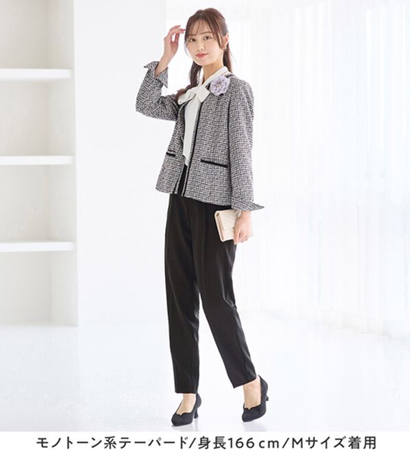 alotta（アロッタ）の「【選べるパンツ】洗える！３点セット着回し力抜群スーツ（パンツスーツ）」｜詳細画像