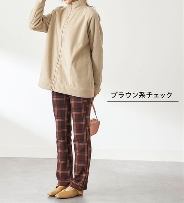 BELLUNA（ベルーナ）の「まるではく毛布！静電防止付裏ファーイージーパンツ（フルレングスパンツ）」｜詳細画像