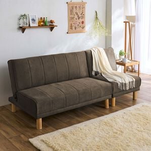 iellio（イエリオ）の「４ＷＡＹスタイリッシュソファベッド＜リクライニングソファ・カウチソファ・オットマンソファ・２人掛け・３人掛け・新生活＞（ソファ）」｜ブラウン