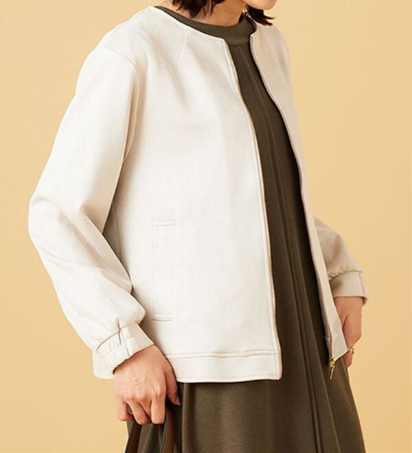 BELLUNA（ベルーナ）の「フェイクスエード切替ミドル丈ジャケット（その他ジャケット）」｜詳細画像