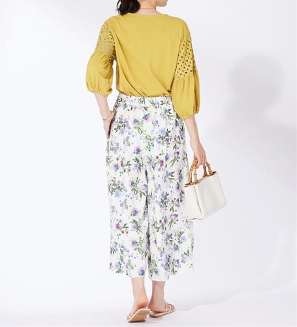 BELLUNA（ベルーナ）の「〈日比谷花壇〉ドロスト使いワイドパンツ（その他パンツ）」｜詳細画像