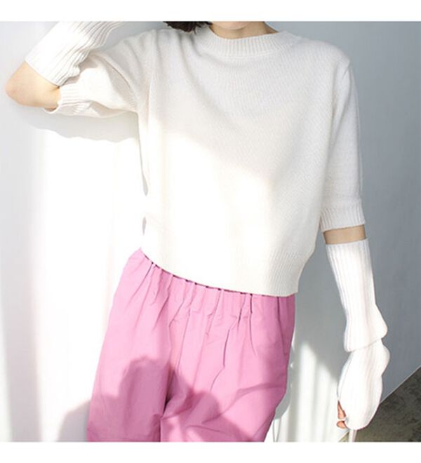 GeeRA（ジーラ）の「マルチウェイアームウォーマー付ニットカーディガン（ニットカーディガン）」｜詳細画像