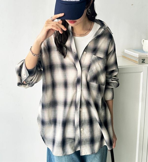 GeeRA（ジーラ）の「アソート柄オーバーサイズシャツ（シャツ）」｜詳細画像