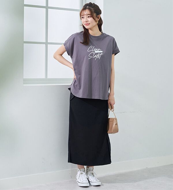 BELLUNA（ベルーナ）の「ひんやリッチコットン大人のゆったりドルマンＴシャツ（カットソー）」｜詳細画像