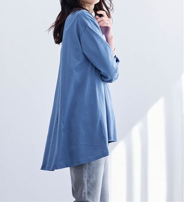 RANAN（ラナン）の「＜ＢＣ＞綿１００％ひんやりフレアーシルエットチュニック（カットソー）」｜詳細画像