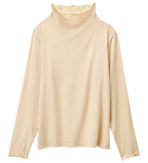 RANAN（ラナン）の「シアーハイネックプルオーバー（カットソー）」｜ライトベージュ